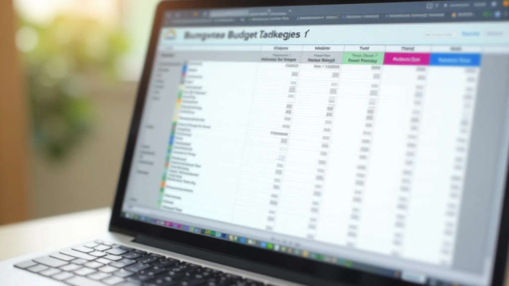 Tabulka s rozpočtem, fixní a variabilní náklady odděleny barvou